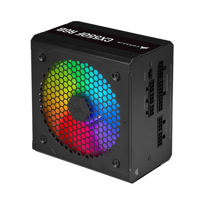 Nguồn máy tính Corsair CX550F RGB Black 80 Plus Bronze - Full Modul