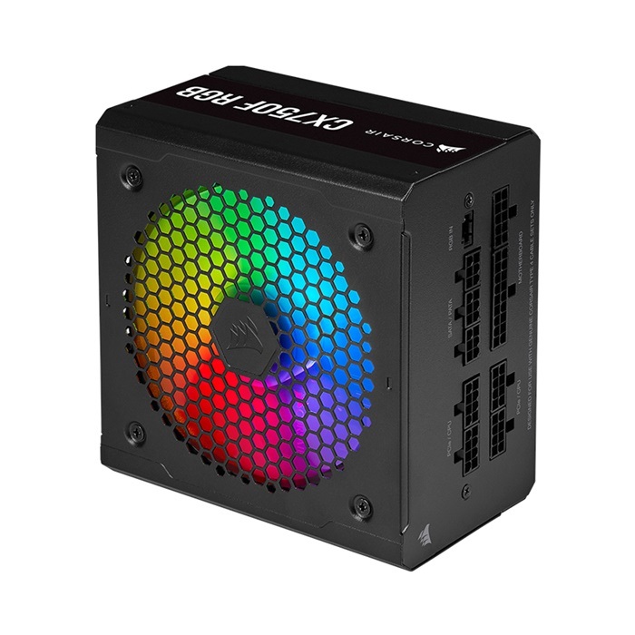 Nguồn máy tính Corsair CX750F RGB Black 80 Plus Bronze - Full Modul