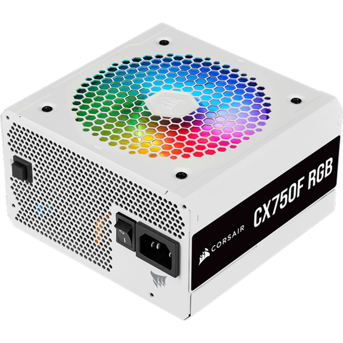 Nguồn máy tính Corsair CX750F RGB White 80 Plus Bronze - Full Modul