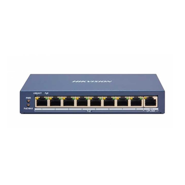 Switch mạng thông minh 8 cổng PoE Hikvision DS-3E1309P-EI