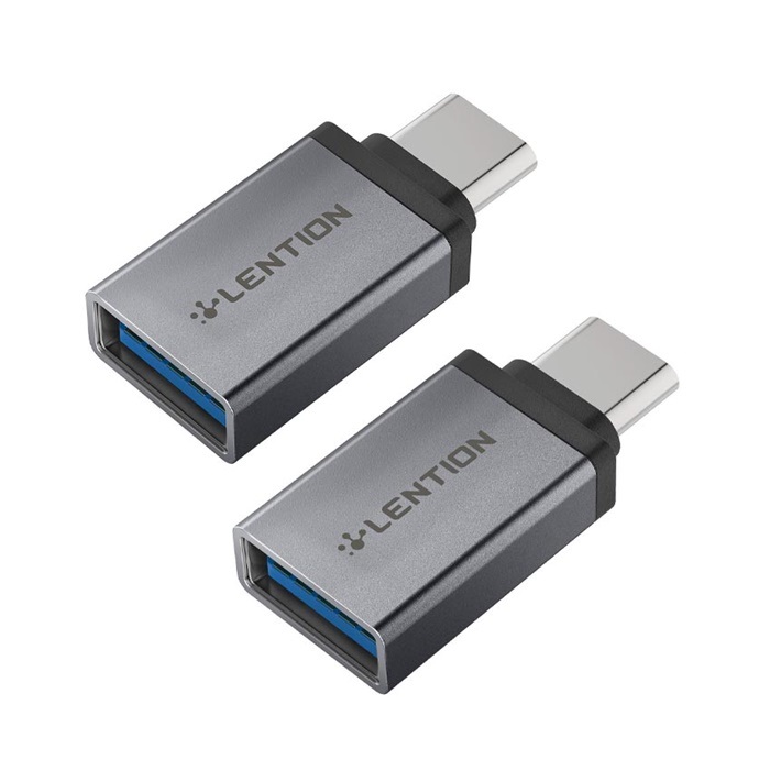 Đầu chuyển đổi Type C sang USB-A 3.0 Lention C3 - Xám