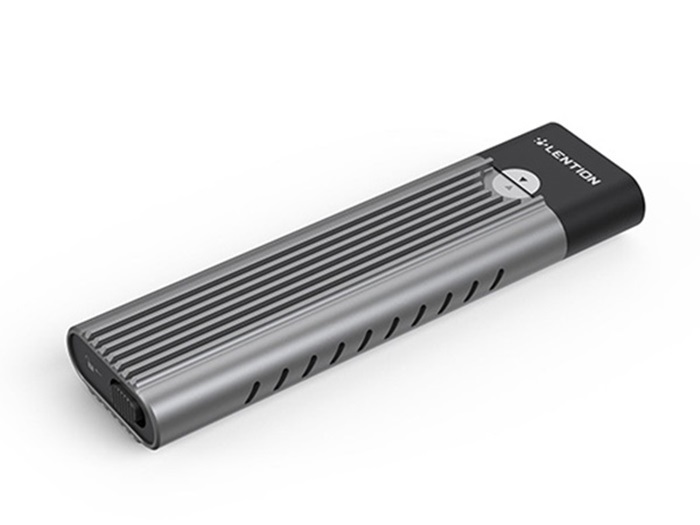 Hộp ổ cứng SSD M2 NVMe 0.33m Lention C9s - Xám