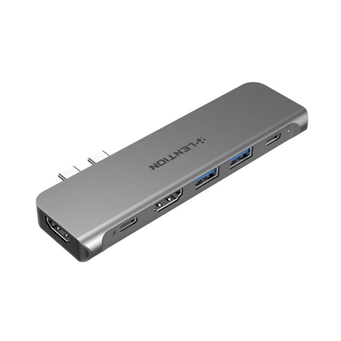 Bộ chuyển đổi Type C 6 trong 1 Lention CS67H - Xám