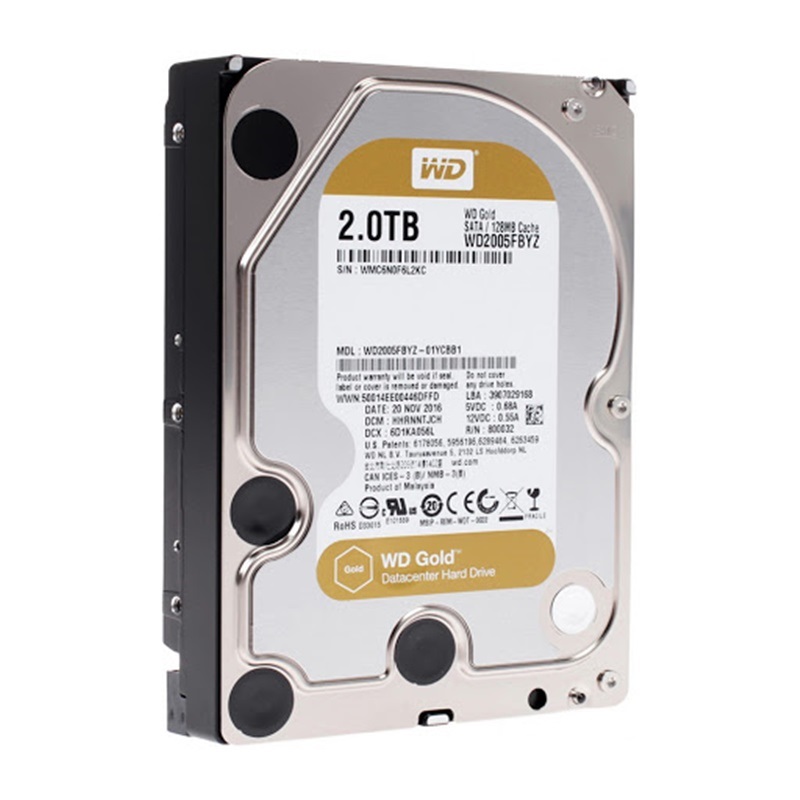 Ổ cứng Western Digital Gold 2TB SATA 3 128MB Cache 7200RPM WD2005FBYZ