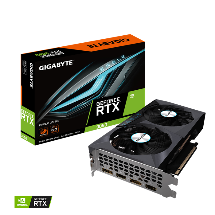 VGA Gigabyte RTX 3050 Eagle OC 8GB (N3050EAGLE OC-8GD)