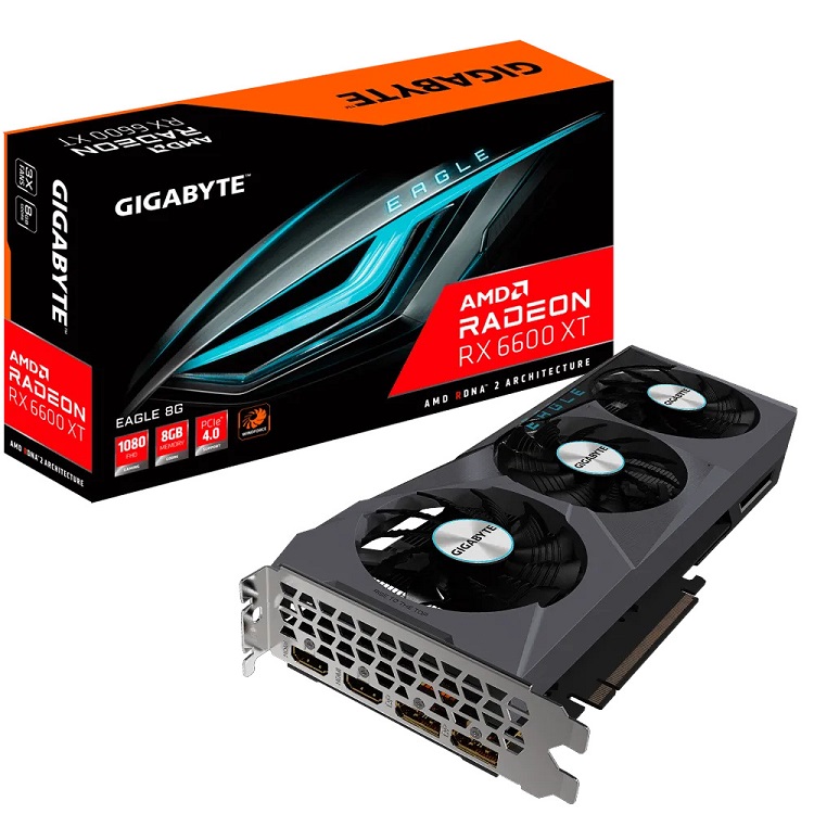 VGA GIGABYTE Radeon RX 6600 XT EAGLE 8G (GV-R66XTEAGLE-8GD)