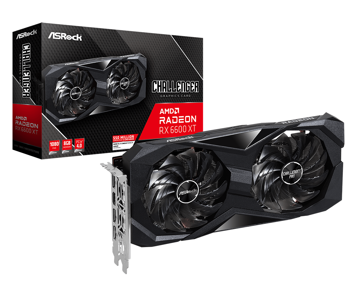 VGA ASROCK Radeon RX 6600 XT Challenger D 8GB OC (RX6600XT CLD 8GO)
