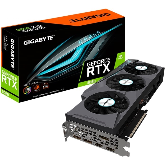 VGA Gigabyte GeForce RTX™ 3080 EAGLE OC 10G (GV-N3080EAGLE OC-10GD)