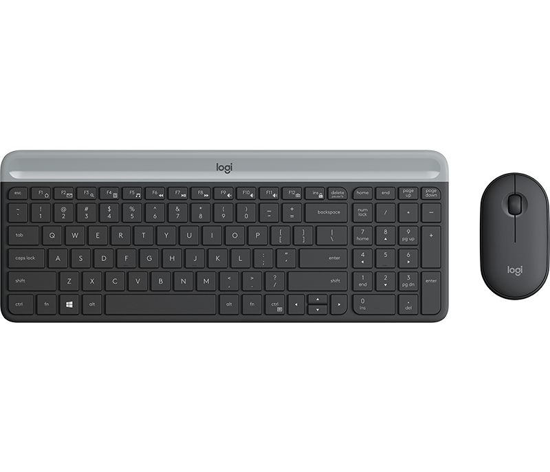 Bộ bàn phím chuột không dây Logitech MK470 USB-Wireless (Màu than chì)