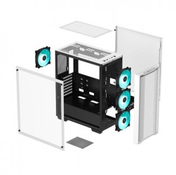 Vỏ case Deepcool CC560 WH (Mid Tower/ Màu Trắng/ 4 fan 12cm led )