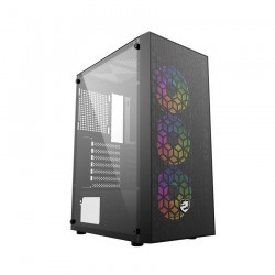 Vỏ Case Vitra PHANTOM A8 RGB Black  (Mid Tower/Màu Đen/Kèm sẵn 3 Fan RGB)
