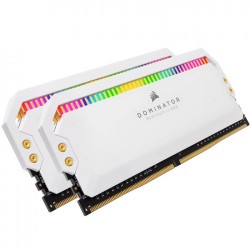 RAM Corsair DOMINATOR PLATINUM RGB 16GB (2 x 8GB) DDR4 DRAM 3200MHz C16 Memory Kit - White (CMT16GX4M2C3200C16W)