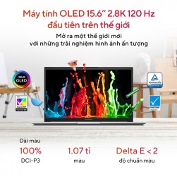 Laptop Asus Vivobook Pro15 OLED M6500RC-MA004W (Ryzen 7- 6800H | 16GB | 512GB | RTX 3050 4GB | 15.6-inch 2.8K | Win 11 | Bạc)