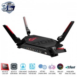 Bộ phát wifi 6 Asus ROG Rapture Gaming GT-AX6000 (Chuẩn AX/ AX6000Mbps/ 4 Ăng-ten ngoài/ Wifi Mesh/ 55 User)