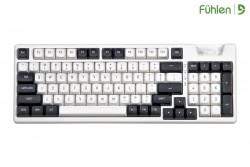 Bàn phím cơ Fuhlen H95S Panda 3 Mode Wireless Fuhlen Silver Pro switch