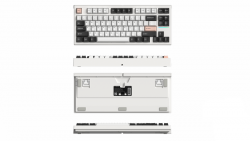 Bàn phím cơ FL-Esports FL750 White Olivia 3 Mode Gasket Mount Kailh Box V2 Red switch
