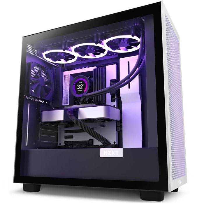 Vỏ case NZXT H7 Flow BK/WH CM-H71FG-01 (Mid Tower / Màu Trắng Đen)