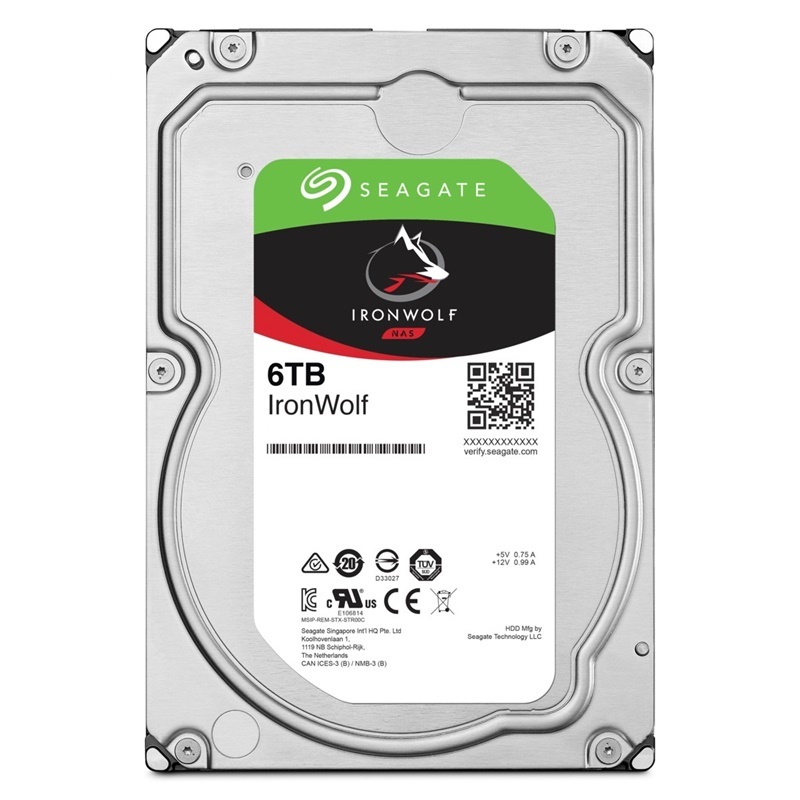 Ổ cứng HDD Seagate IronWolf 6TB NAS 5400rpm 256MB Cache 3.5'' (ST6000VN001)
