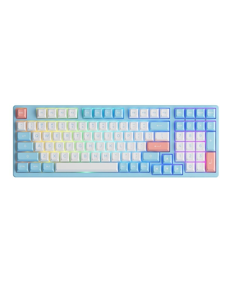 Bàn phím cơ AKKO 3098B Multi-modes Doll of the Princess Wireless Akko CS Jelly Pink switch
